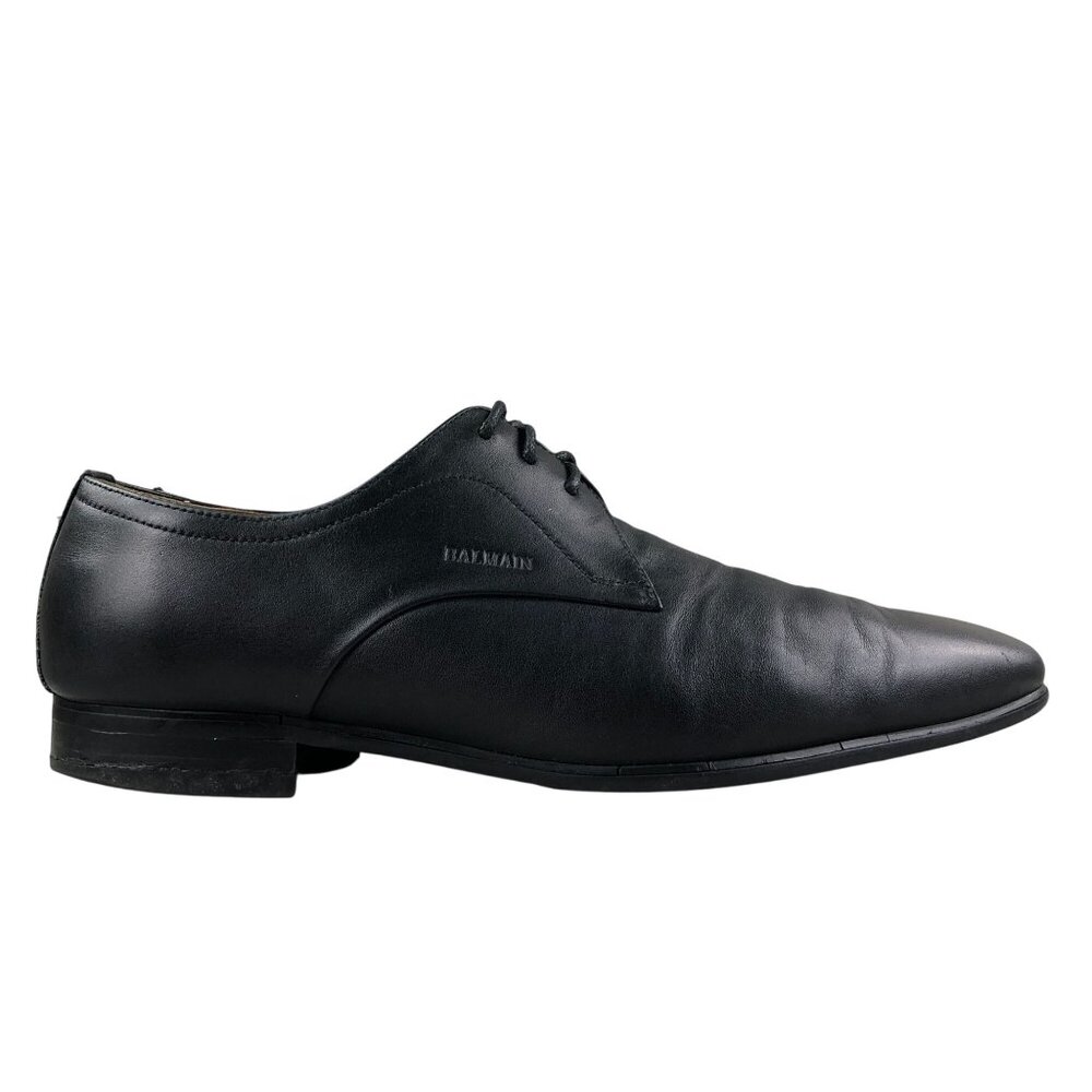 Balmain Paris Men's Size 41 EEE Black Leather Lace-Up Derby Oxford Dress Shoes